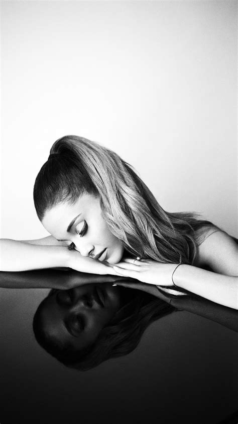 1080x1920 Ariana Grande Celebrities Music Girls Singer Hd Monochrome Black And White For