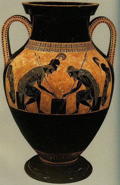 Achilles And Ajax Playing Draughts Greek Vase Ca 530 Bc Vatican