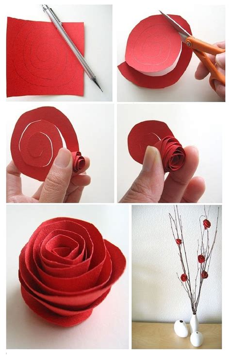 Rosas De Papel 70 Ideias Moldes E Modelos Inspiradores