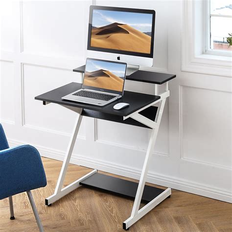 Fitueyes Small Computer Desk With Monitor Stand Corner Table For Small