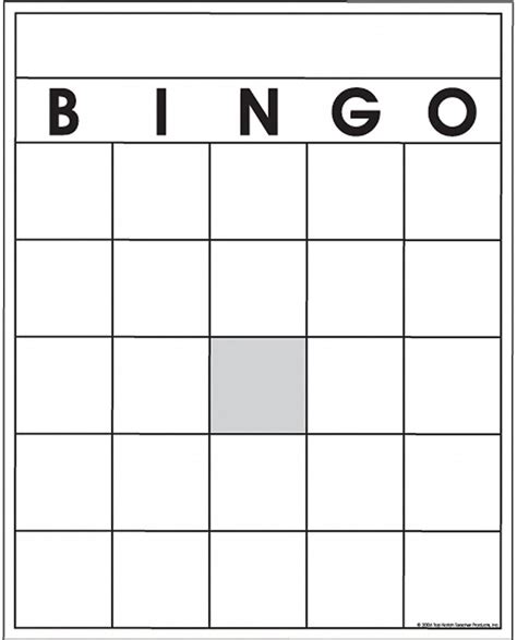 Blank Printable Bingo Card Customize And Print