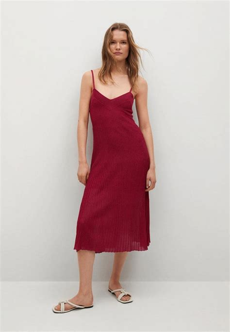 Платье Mango Baute цвет бордовый Rtlaak241001 — купить в интернет
