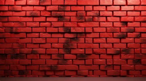 Realistic Red Brick Wall In 3d Digital Rendering Background Brick
