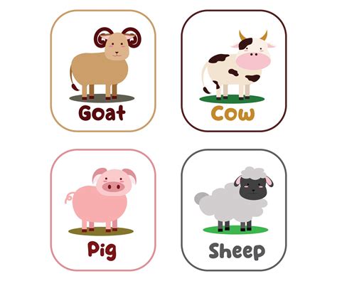 Printable Farm Animal Flash Cards Printable Word Searches