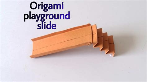 Playground Slide How To Make Paper Playground Slide Origami Youtube