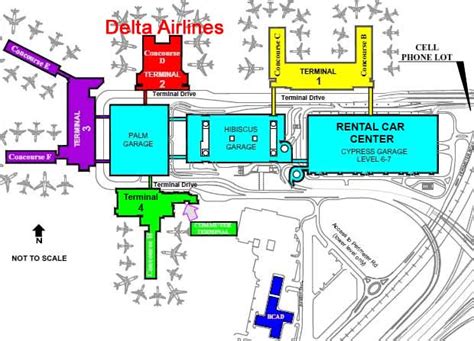 Miami International Airport Car Rental Center Map