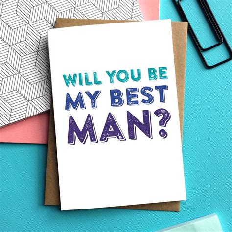 Will You Be My Best Man Greetings Card By Do You Punctuate