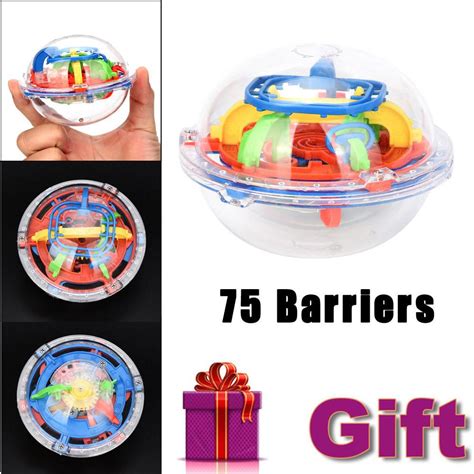 Buy 2pc 75 Barriers 3d Magic Intellect Ball Balance Maze S Puzzle Toys