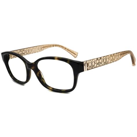 coach eyeglasses hc 6049 tia 5152 dark tortoise crystal brown frame 54[]16 135 ebay