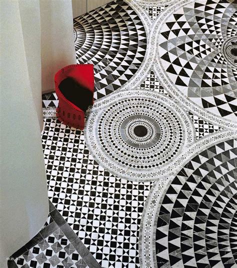 Indoor Mosaic Floor Mounted Marble Cosmati Black And White Sicis Mosaic Art Mosaic
