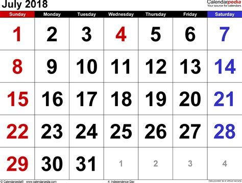 June 2018 calendar malaysia with holidays. July 2018 Calendars for Word, Excel & PDF