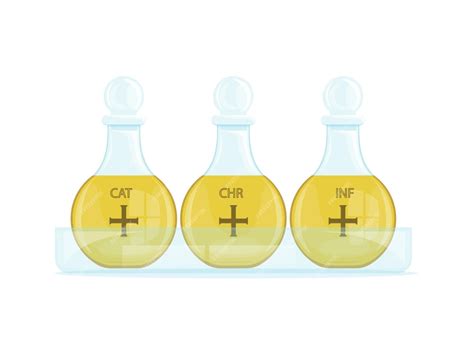 Premium Vector Chrism Oil Set In A Try For The Sacrament Of Baptism
