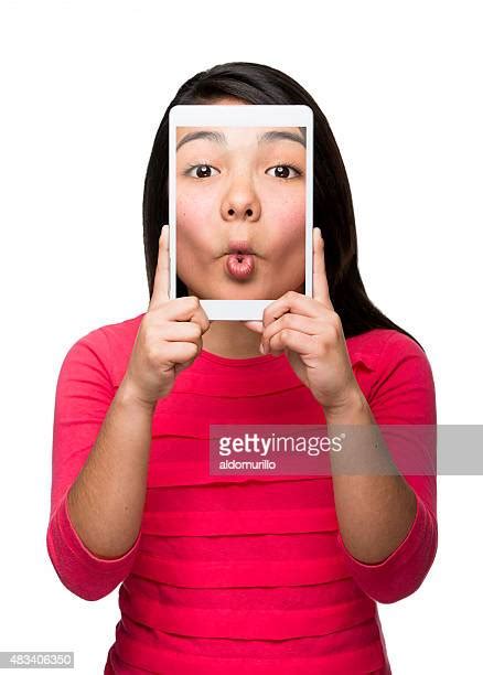 selfie girl white background photos and premium high res pictures getty images