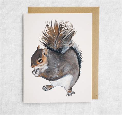 Squirrel Card Etsy