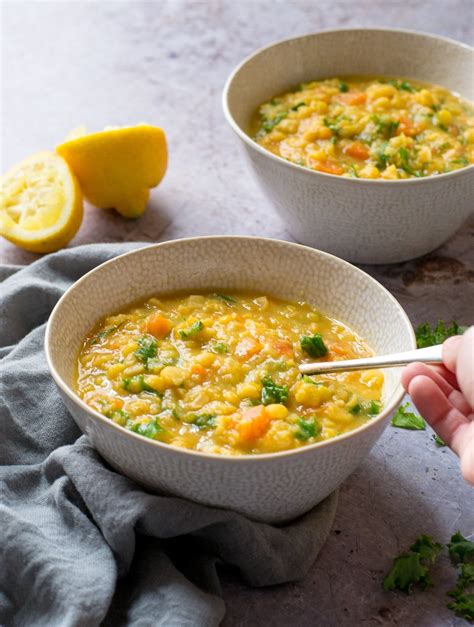 Yellow Split Pea Soup With Lemon And Kale The Veg Space Recipes