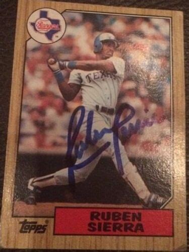 1987 Rangers Topps 261 Ruben Sierra Rc Autographed Gameday Holo Ebay