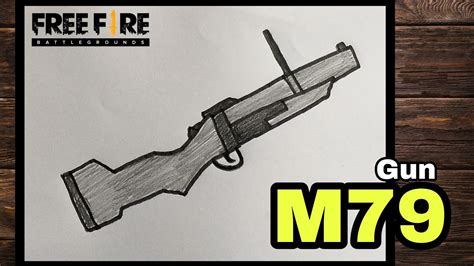 How To Draw M79 Gun From Free Fire Step By Step Shn Best Art Youtube