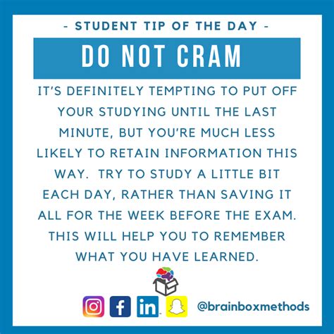 Don't Cram in 2020 | Student success, Student life, Student