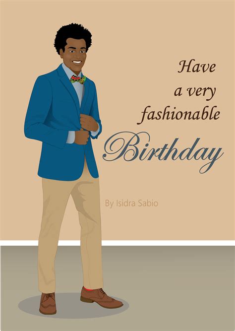 Available Now This Afrocentric Birthday Card For Men Shows A Very