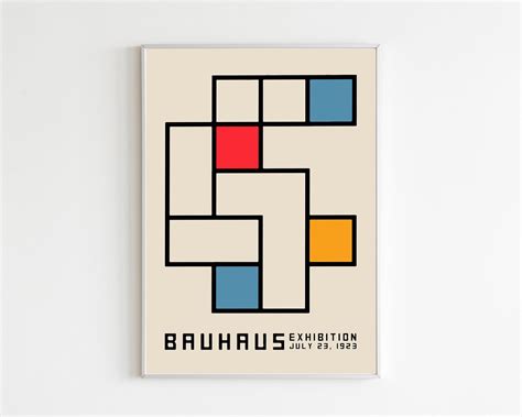 Bauhaus Print Museum Poster Exhibition Poster Printable Etsy