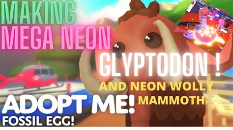 Making Mega Neon Glyptodon And Neon Wolly Mammoth Roblox Adopt Me Dino