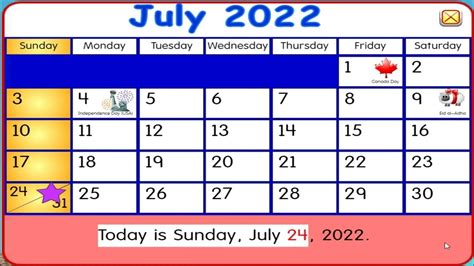 Starfall Calendar July 24 2022 And 7242022 Youtube