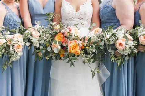 Dusty Blue And Orange Wedding Inspiration Burgh Brides