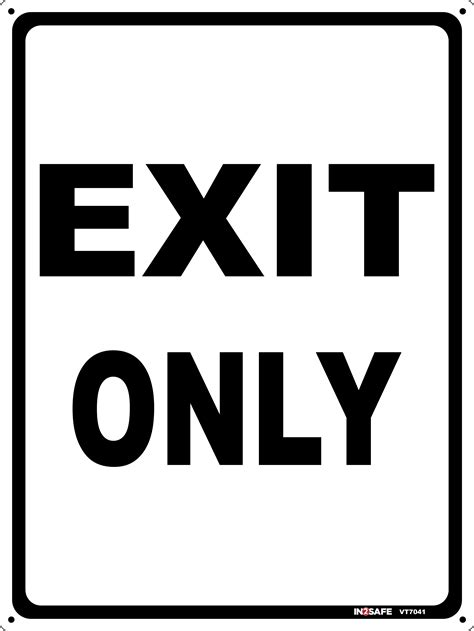 Traffic Exit Only Sign Westpeak New Zealand