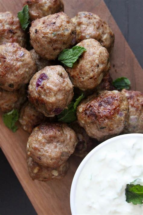 Greek Lamb Meatballs With Tzatziki Stephanie Kay Nutrition