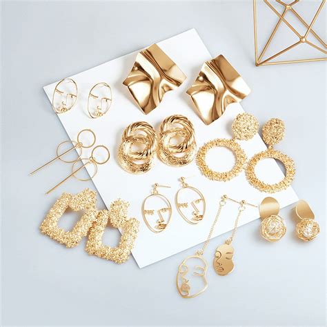 Fashion Statement Earrings Big Geometric Round Earrings For Women