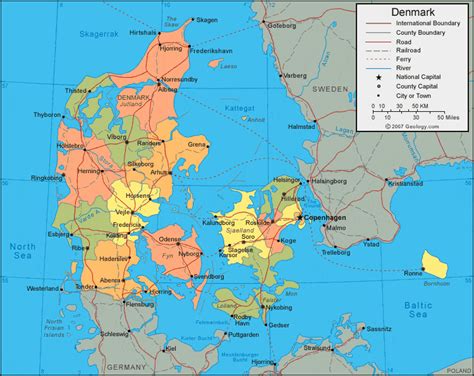 Denmark Regional Map