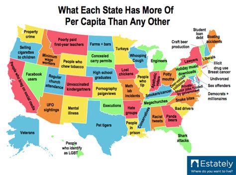 What Does Each State Have More Of Than Any Other 2015 First Year