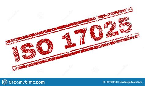 Grunge Textured Iso 17025 Stamp Seal Stock Vector Illustration Of