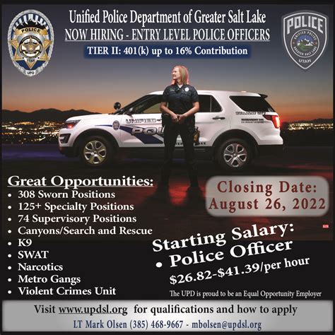 Employment Unified Police Department Of Greater Salt Lake