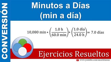 Convertir De Minutos A Días Min A Día Youtube