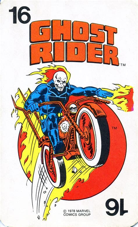 Marvel Comics Superheroes Game Card 16 Ghost Rider Flickr