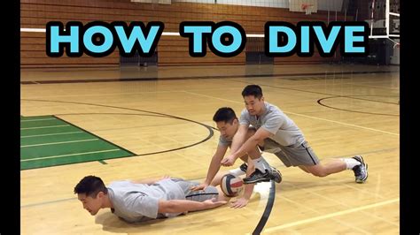 How To Dive For A Volleyball Volleyball Defense Tutorial Youtube