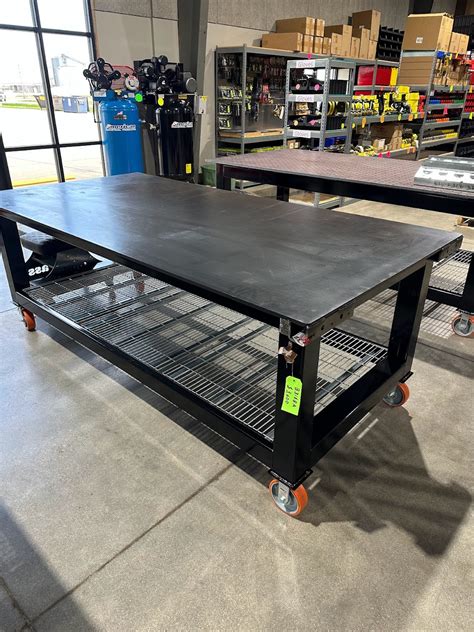 4x8 Welding Table With 12 Top Casters 2 Receiver Tubes Badass