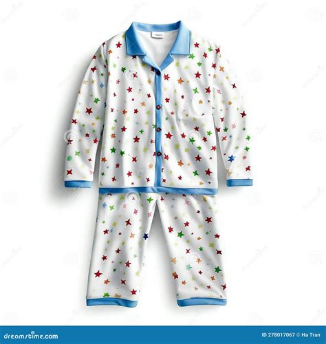 Baby Pajamas Isolated On White Background Clipping Path Included Stock