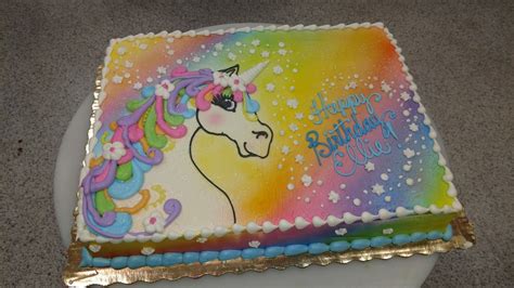 You can use any flavoured cake you like. Lisa Frank inspired unicorn cake | Birthday sheet cakes, 6th birthday cakes, Beautiful birthday ...