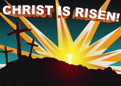 Easter Religious Clip Art Christ Is Risen Free Christian Graphic