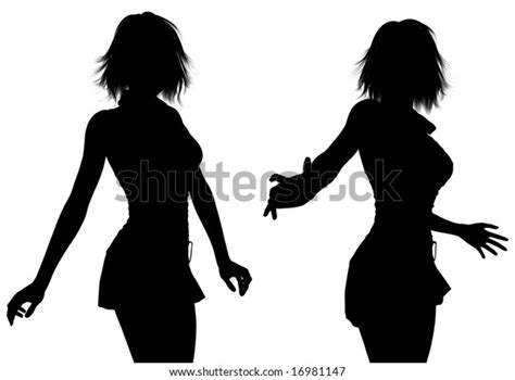 Isolated Sexy Black Female Silhouettes On Stock Illustration 16981147 Shutterstock