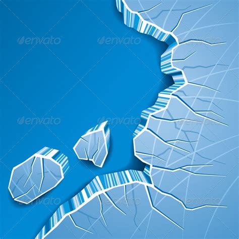 Cracked Ice Background Vectors Graphicriver