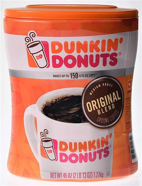 Dunkin Donuts Original Blend Medium Roast Ground Coffee Canister 127kg
