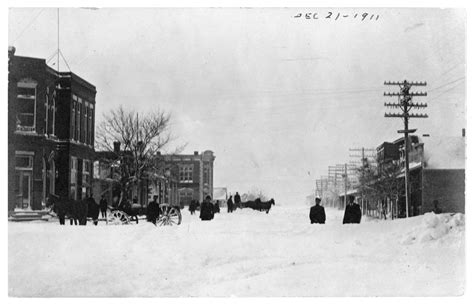 Dighton Lane County Kansas Street Scene After A Snow Storm Kansas