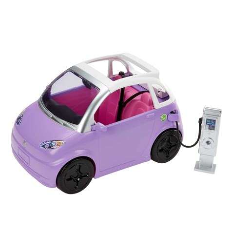 Barbie Car Kids Toys Electric Vehicle With Charging Station And