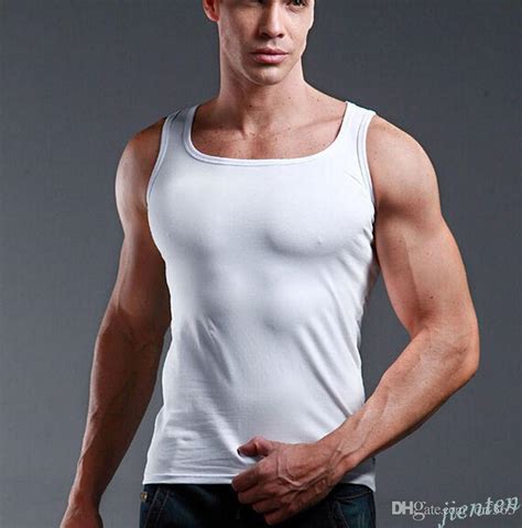 Quality Mens Cotton A Shirt Wife Beater Ribbed Tank Top Undershirt