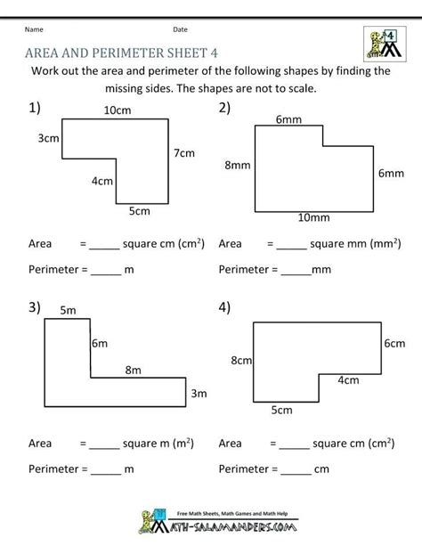 Perimeter Worksheet 5th Grade