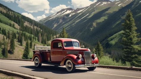 Premium Ai Image Vintage Adventure Classic Pickup Truck Cruising The
