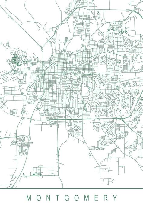 Montgomery Alabama Map Customizable City Map High Quality